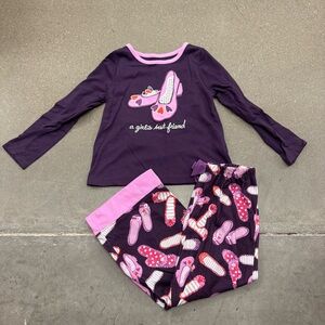 Gymboree Purple and Pink Kids Two Piece Matching Set, Size 4